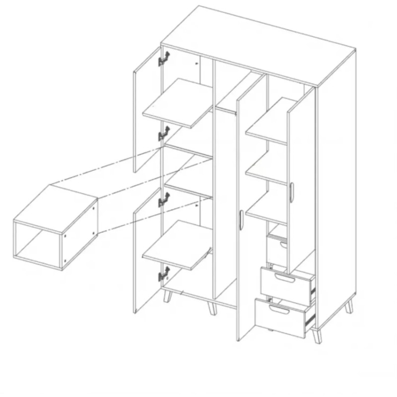 Szafa do pokoju JOVI 01 | BeautySofa24.pl