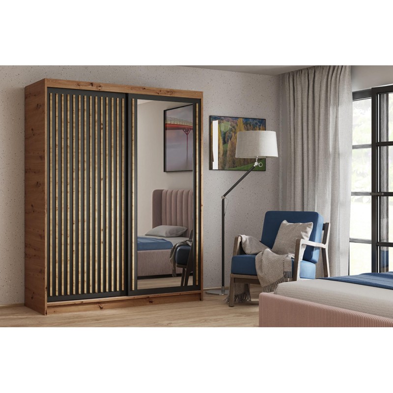 Szafa przesuwna z lamelami DONATELLO | BeautySofa24.pl