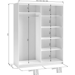 Szafa przesuwna z lamelami DONATELLO | BeautySofa24.pl