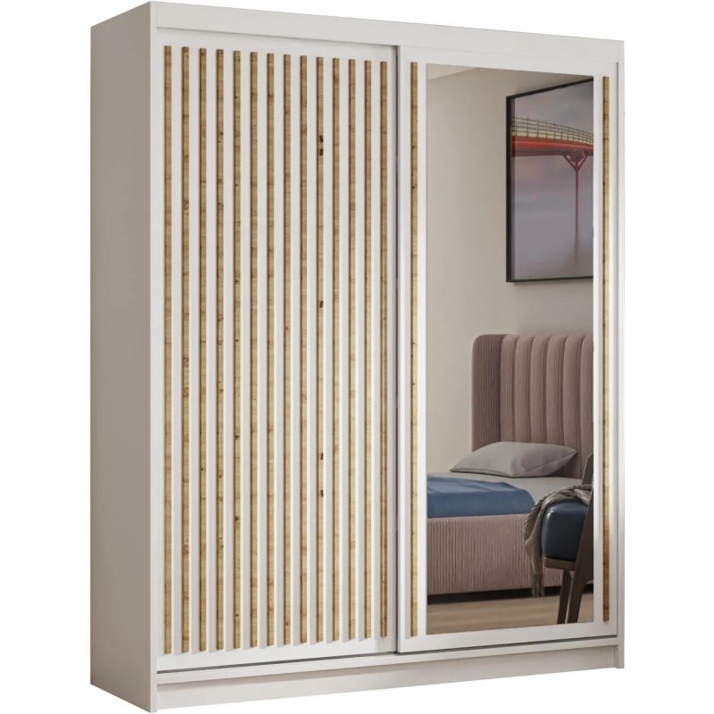 Szafa przesuwna z lamelami DONATELLO | BeautySofa24.pl