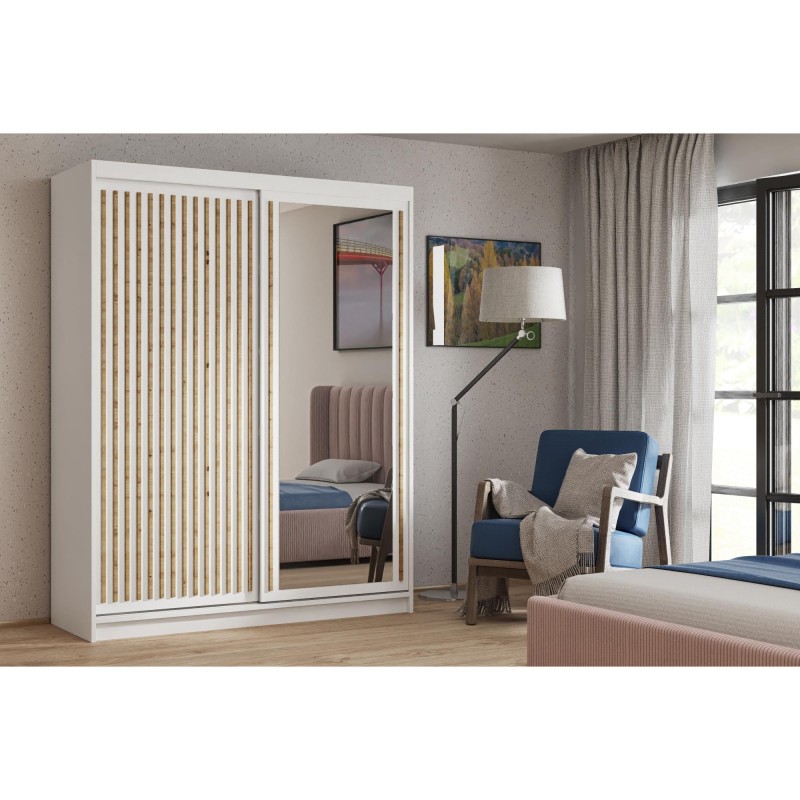 Szafa przesuwna z lamelami DONATELLO | BeautySofa24.pl