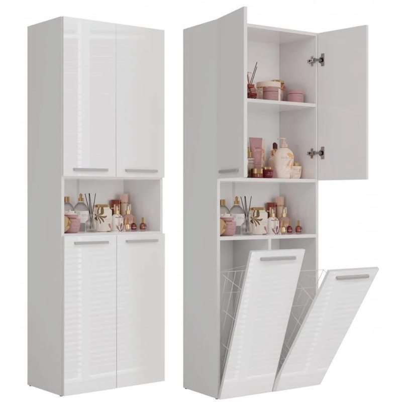 Szafa łazienkowa z koszami NOLAN 2K DK | Beautysofa24.pl