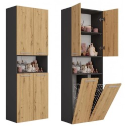 Szafa łazienkowa z koszami NOLAN 2K DK | Beautysofa24.pl