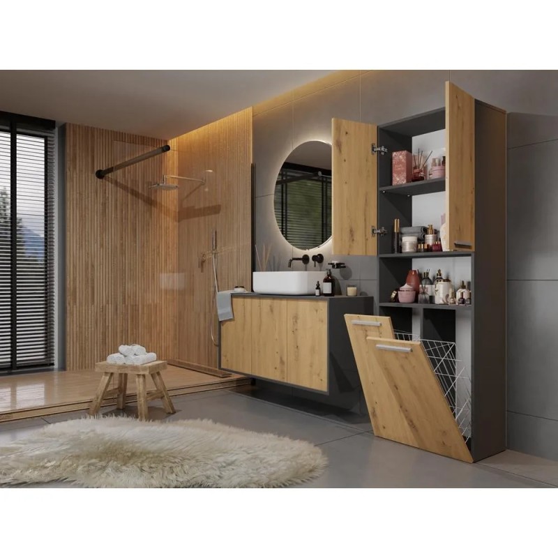 Szafa łazienkowa z koszami NOLAN 2K DK | Beautysofa24.pl