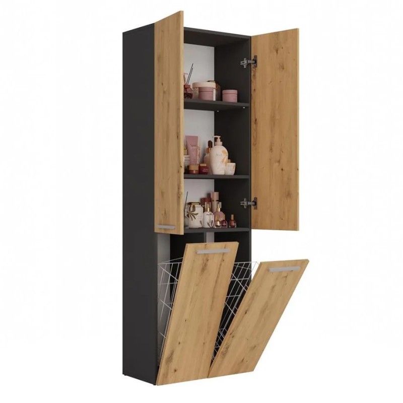 Szafa łazienkowa z koszami NOLAN 2K DD | Beautysofa24.pl