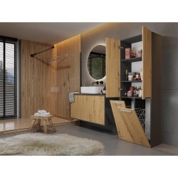 Szafa łazienkowa z koszami NOLAN 2K DD | Beautysofa24.pl