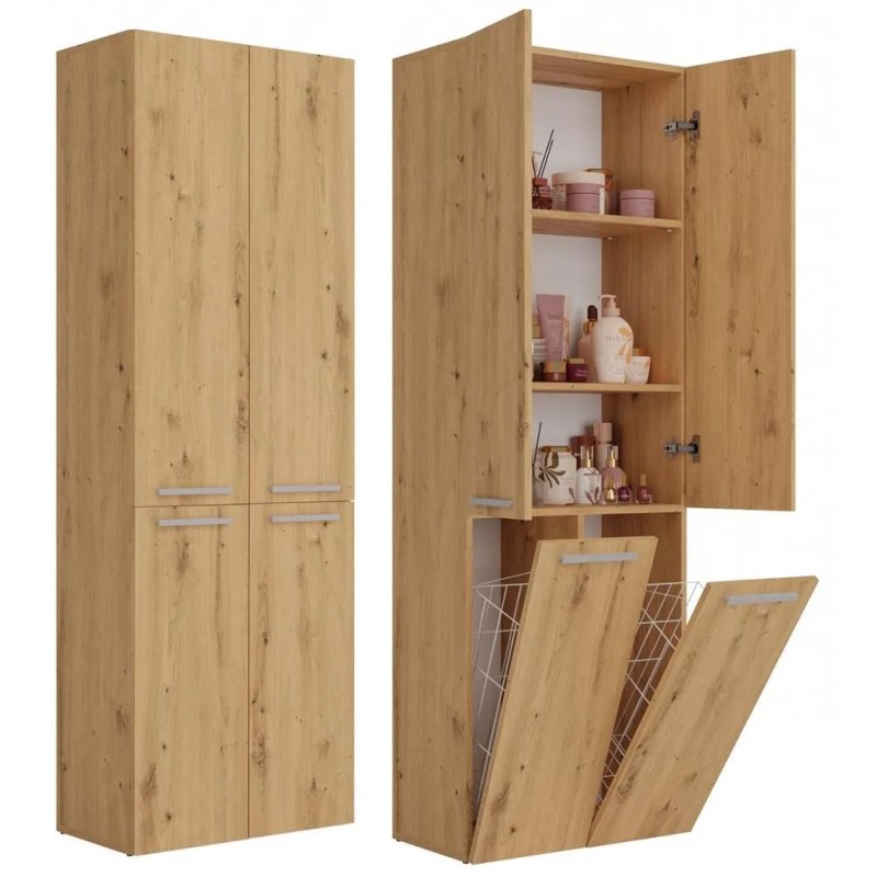 Szafa łazienkowa z koszami NOLAN 2K DD | Beautysofa24.pl