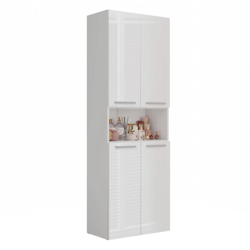 Szafa łazienkowa z koszem NOLAN 1K DK | Beautysofa24.pl