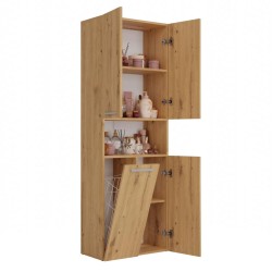 Szafa łazienkowa z koszem NOLAN 1K DK | Beautysofa24.pl