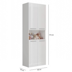 Szafa łazienkowa z koszem NOLAN 1K DK | Beautysofa24.pl