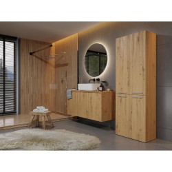 Szafa łazienkowa z koszem NOLAN 1K DD | Beautysofa24