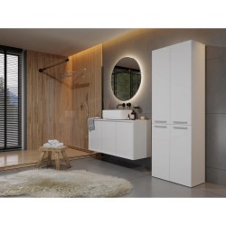 Szafa łazienkowa z koszem NOLAN 1K DD | Beautysofa24