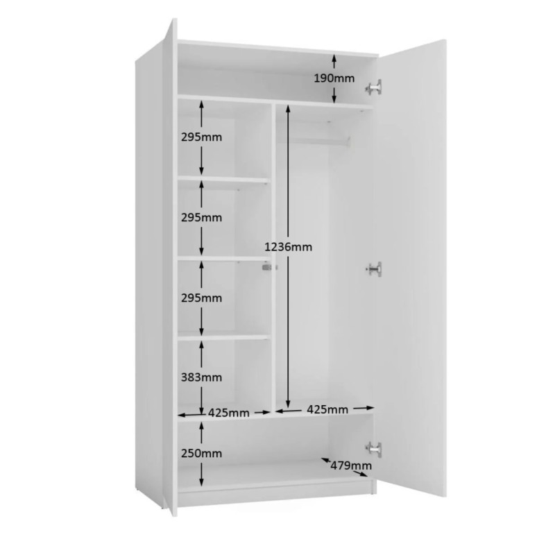 Szafa dwudrzwiowa JAN | BeautySofa24.pl