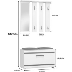 Garderoba z siedziskiem RAVENNA | Beautysofa24.pl