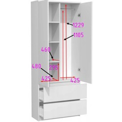 Szafa z szufladami JORN