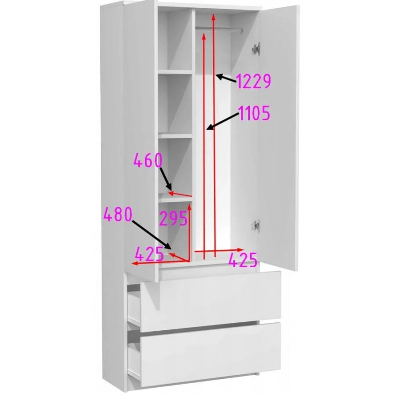 Szafa z szufladami JORN
