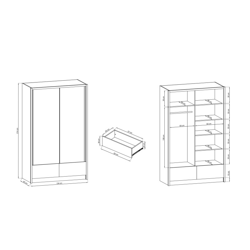 Szafa przesuwna z lustrem LARA