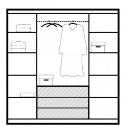 Szafa z szufladami i lustrem BALID D4 | BeautySofa24.pl