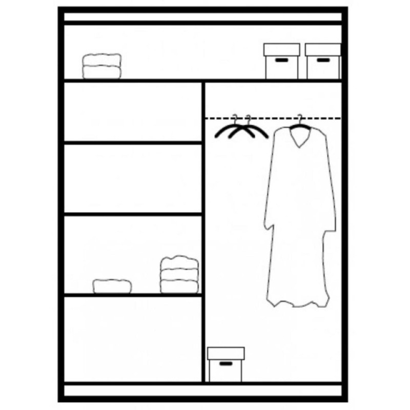 Szafa przesuwna z lustrem PARIS 160 cm | BeautySofa24.pl