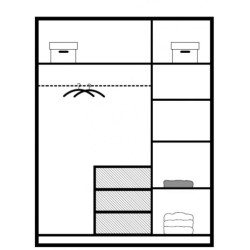 Szafa z szufladami BALID D3 | BeautySofa24.pl