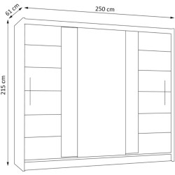 Szafa przesuwna z lustrem LIZBONA II | BeautySofa24.pl
