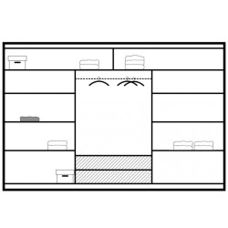 Szafa przesuwna z lustrem MALIBU | BeautySofa24.pl