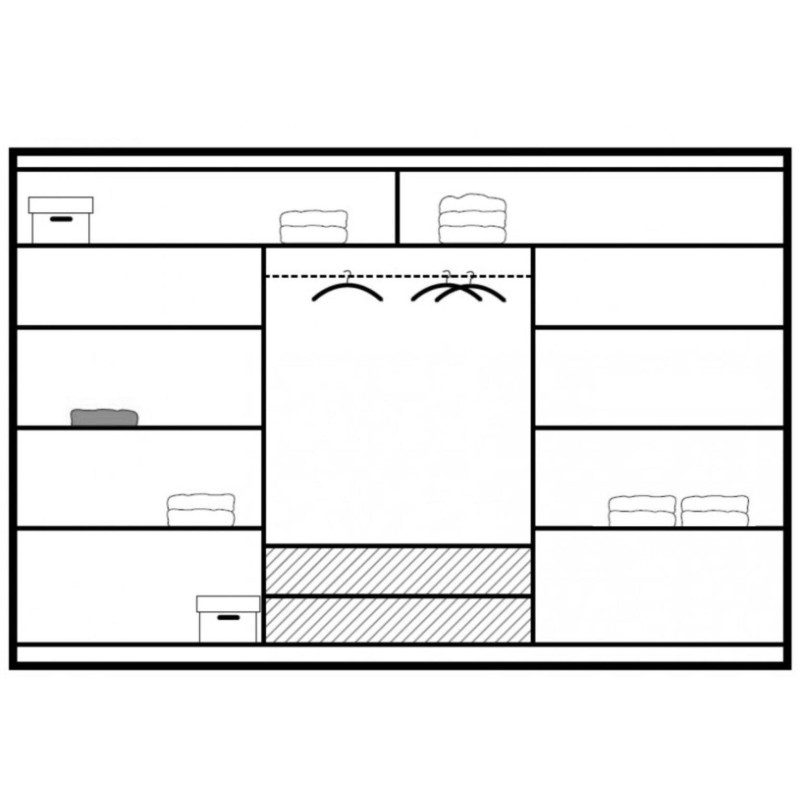 Szafa przesuwna z lustrem MALIBU | BeautySofa24.pl