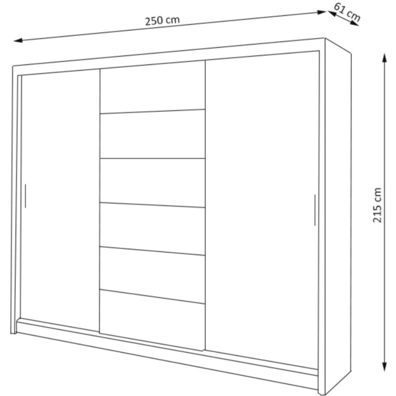 Szafa przesuwna z lustrem MALIBU | BeautySofa24.pl