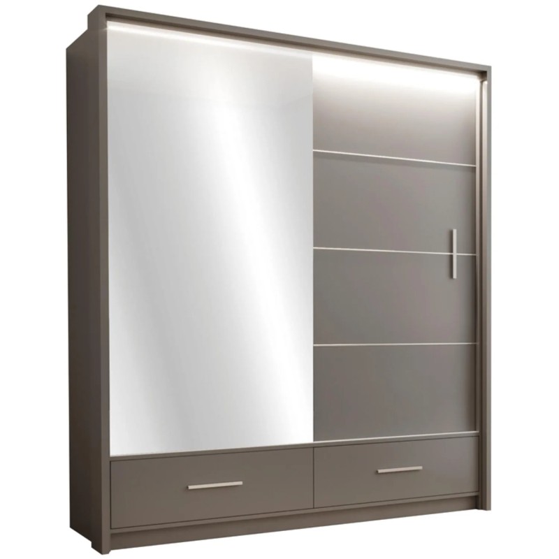 Szafa przesuwna z lustrem MARSYLIA | BeautySofa24.pl