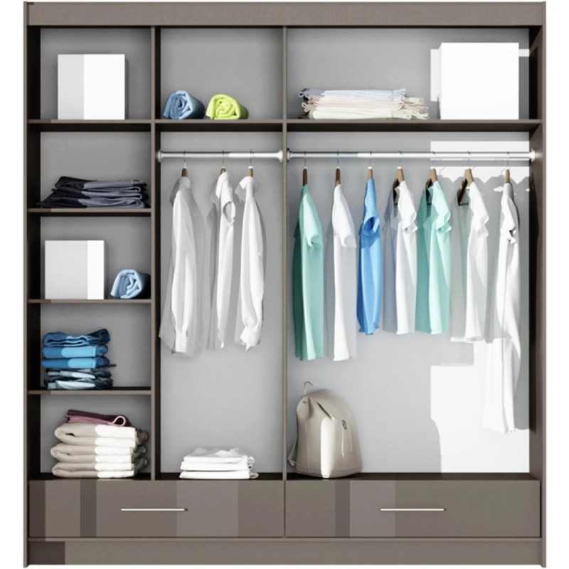 Szafa przesuwna z lustrem MARSYLIA | BeautySofa24.pl