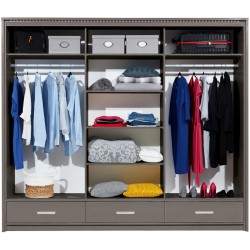 Szafa przesuwna z lustrem MARSYLIA | BeautySofa24.pl