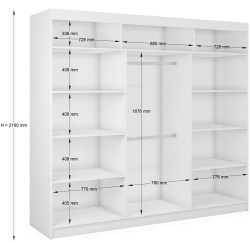 Szafa przesuwna z lustrem VIVA | BeautySofa24.pl