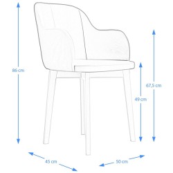 Nowoczesne krzesło tapicerowane RELAX | Beautysofa24.pl