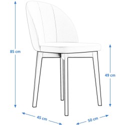 Nowoczesne Krzesło skandynawskie LUXOR | Beautysofa24.pl