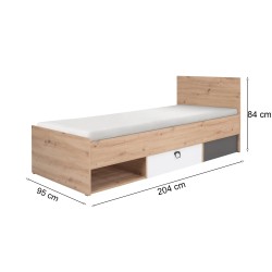 Łóżko dziecięce 90x200 KIVI | BeautySofa24.pl