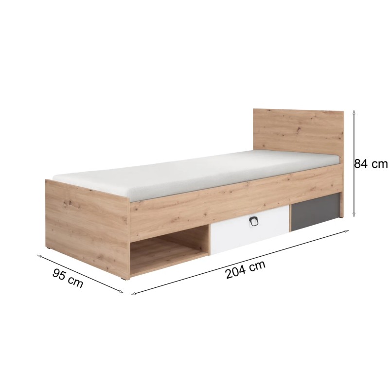Łóżko dziecięce 90x200 KIVI | BeautySofa24.pl