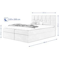 Łóżko kontynentalne pikowane CORI | BeautySofa24.pl