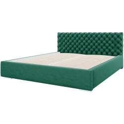 Łóżko pikowane Figgo na białym tle zielone