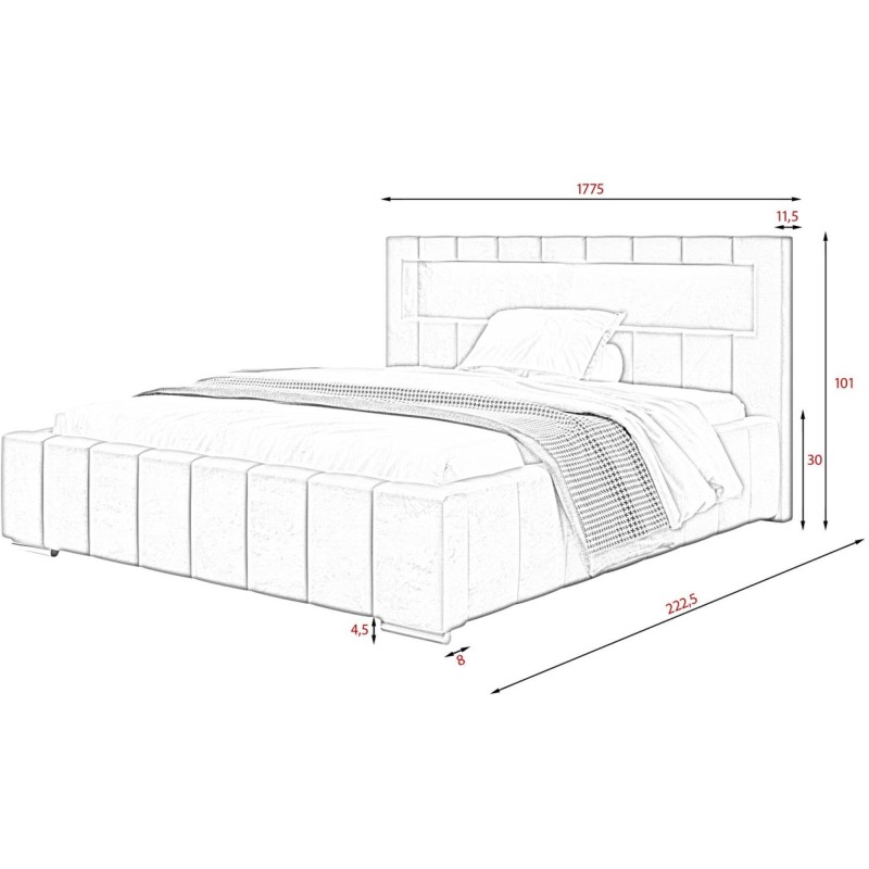 Łóżko tapicerowane SECHS | BeautySofa24.pl