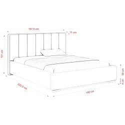 Łóżko tapicerowane CINCO | BeautySofa24.pl