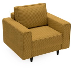 Fotel na nóżkach MONTE żółty