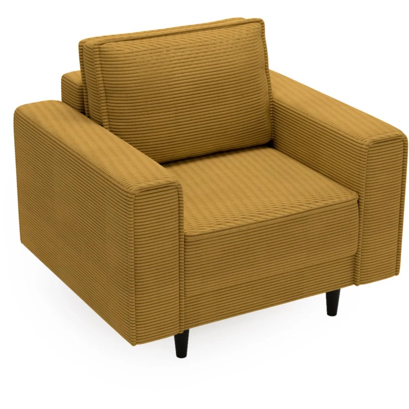 Fotel na nóżkach MONTE żółty