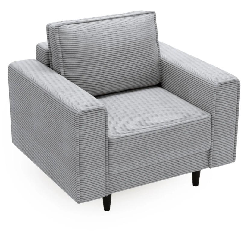 Fotel na nóżkach MONTE szary jasny