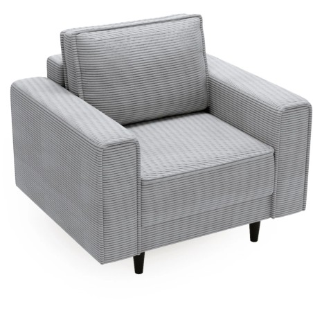 Fotel na nóżkach MONTE szary jasny