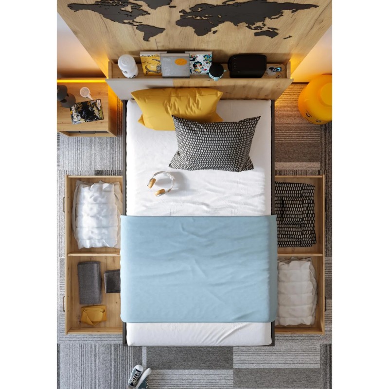 Łóżko drewniane 120x200 QUBIC | BeautySofa24.pl