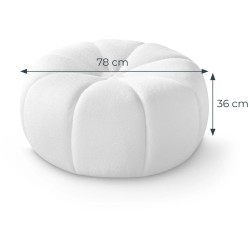 Pufa okrągła loft na białym tle wymiary