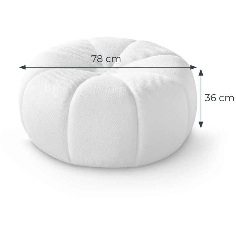 Pufa okrągła loft na białym tle wymiary