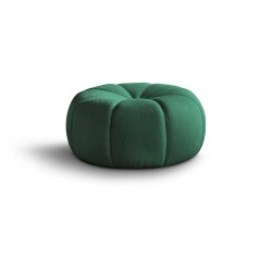 Pufa okrągła loft na białym tle zielony