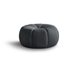 Pufa okrągła loft na białym tle czarny