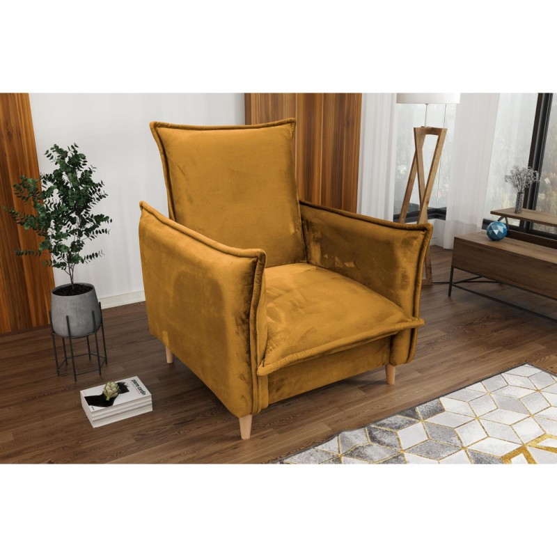 Fotel na nóżkach PILLOW nowoczesny